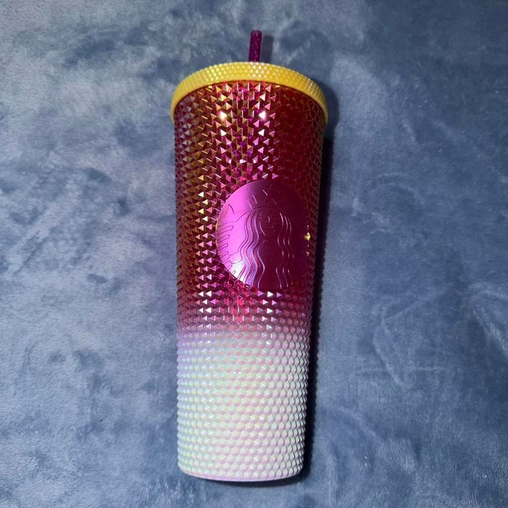 Starbucks holographic tumbler with straw new